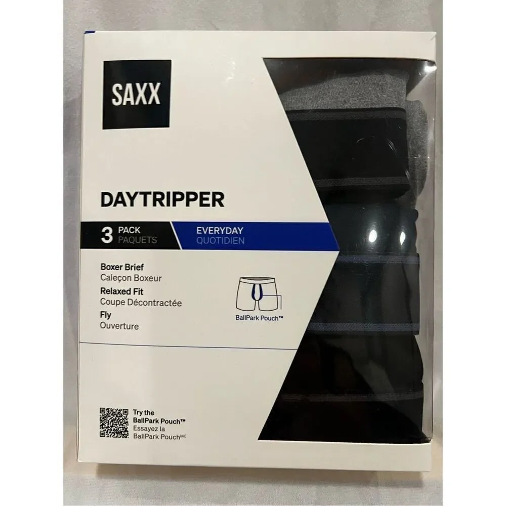 SAXX Men's Multicolor Daytripper Boxer Briefs Underwears 3-Pack Size Small NIB
